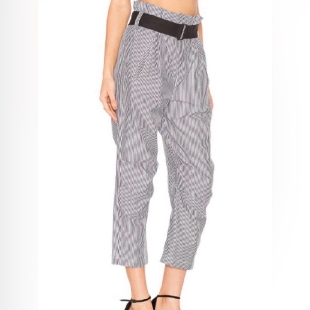 rag & bone — NWOT Bosworth Capri Navy Stripe & Canvas Belt— Size 10